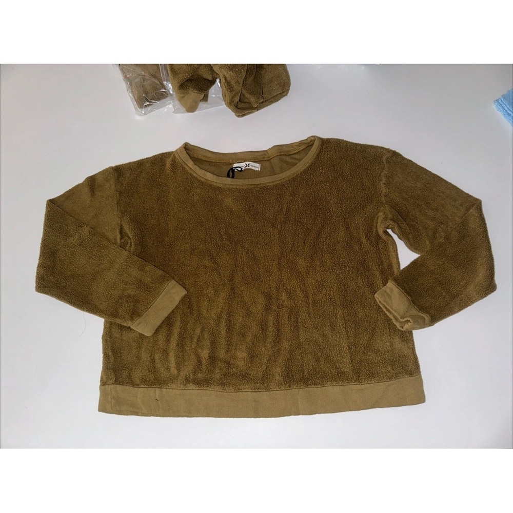 NIGHTCAP FREE PEOPLE “SHERPA” COZY SWEATSHIRT LOUNGEWEAR TRAVEL ACTIVE TOP M - Picture 5 of 8